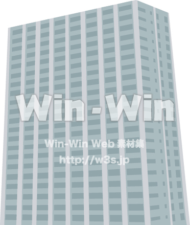 マンションのシルエット素材 W-006624