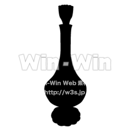 綺麗な瓶のシルエット素材 W-006605