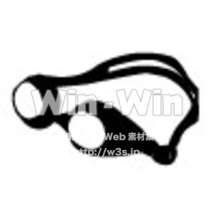 ゴーグルのシルエット素材 W-006383