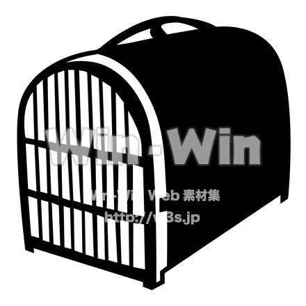 ペットキャリーのシルエット素材 W-006043