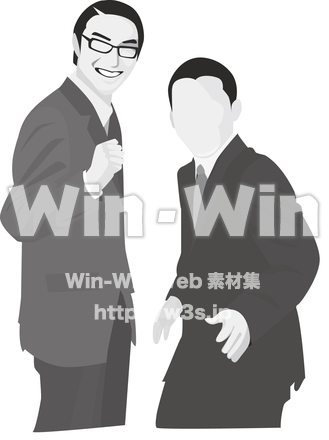 お笑いコンビのシルエット素材 W-006881