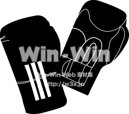 グローブのシルエット素材 W-006565