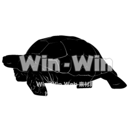 ぞうがめのシルエット素材 W-006074