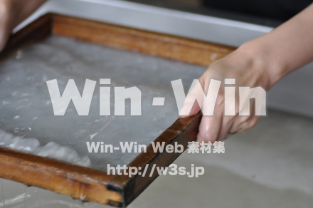 越前和紙作りの写真素材 W-006226