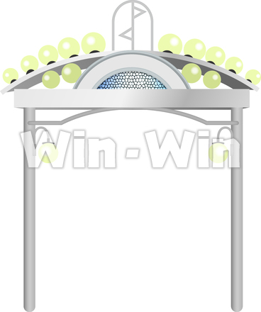 商店街の門のCG・イラスト素材 W-006626