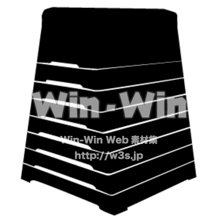 跳び箱のシルエット素材 W-006319