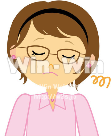 女性_困ったのCG・イラスト素材 W-007339