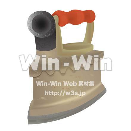 昔のアイロンのCG・イラスト素材 W-006001