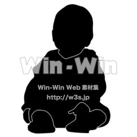 こどものシルエット素材 W-006316