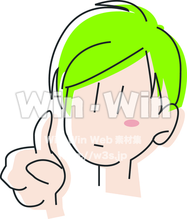 人物顔のCG・イラスト素材 W-006578