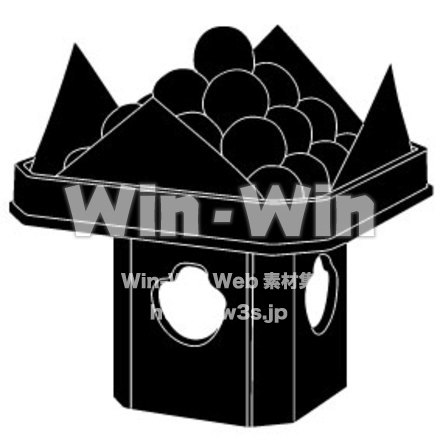 月見だんごのシルエット素材 W-006263