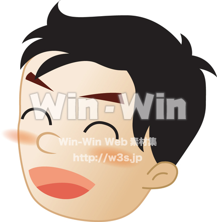 青年の顔のCG・イラスト素材 W-007669