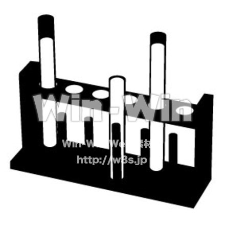 試験管立てのシルエット素材 W-006436