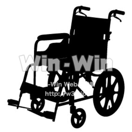 車いすのシルエット素材 W-006441