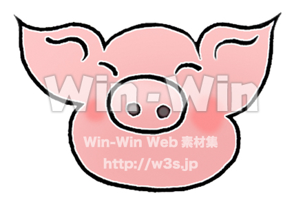ブタのCG・イラスト素材 W-006635