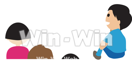 観客の子供たちのCG・イラスト素材 W-007515