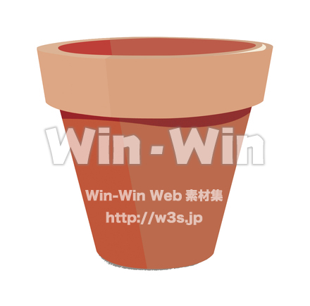 植木鉢のCG・イラスト素材 W-006832