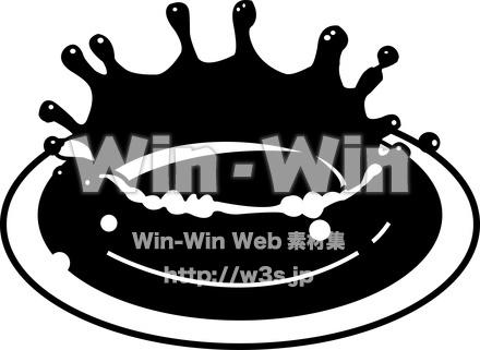 ミルククラウンのシルエット素材 W-006569