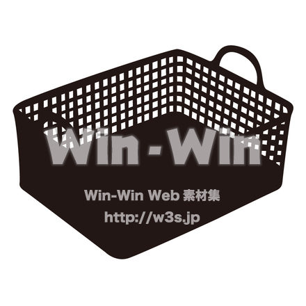 かごのシルエット素材 W-006058