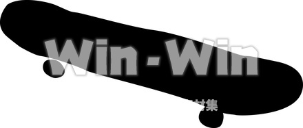 スケボーのシルエット素材 W-006560