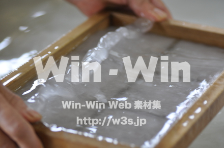 越前和紙作りの写真素材 W-006233