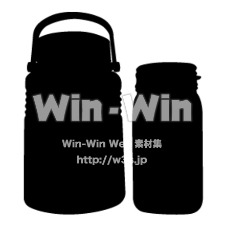 保存容器のシルエット素材 W-006606