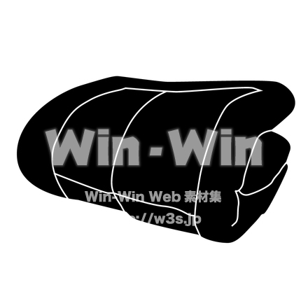 敷布団のシルエット素材 W-006045