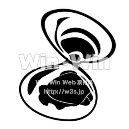 しじみのシルエット素材 W-006318