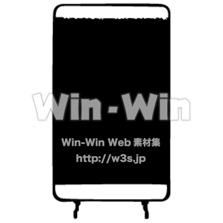 衝立のシルエット素材 W-006076
