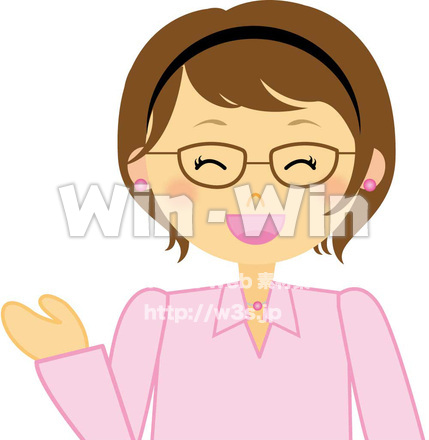 女性_笑顔のCG・イラスト素材 W-007340