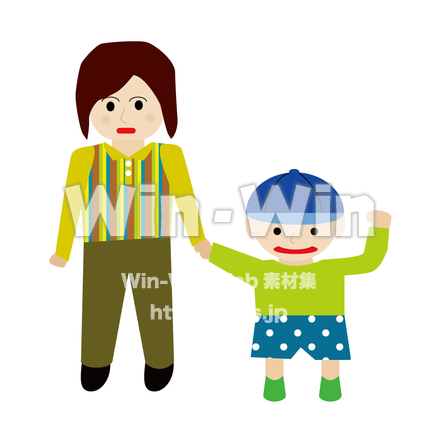 親子のCG・イラスト素材 W-006664