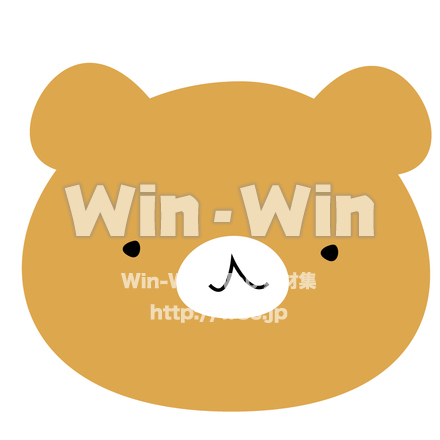 くま　顔のCG・イラスト素材 W-006292