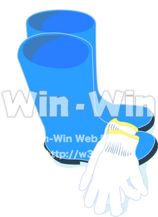 長靴と手袋のCG・イラスト素材 W-006834