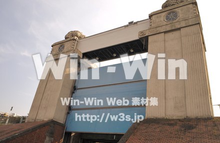 川崎河港水門の写真素材 W-008744