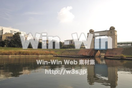 川崎河港水門の写真素材 W-008748