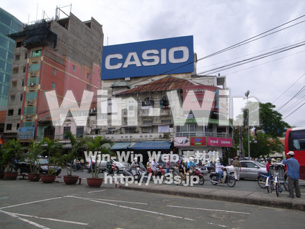 カンボジアの町並みの写真素材 W-009054