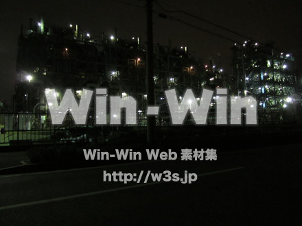 工場夜景の写真素材 W-008479