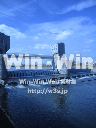 多摩川-二ヶ領堰⑨の写真素材 W-008985