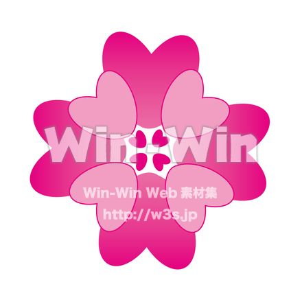 模様　２ハートのCG・イラスト素材 W-008364