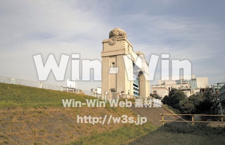 川崎河港水門の写真素材 W-008621