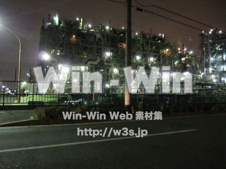 工場夜景の写真素材 W-008481