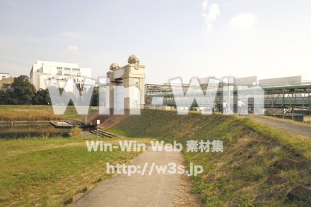 川崎河港水門の写真素材 W-008631