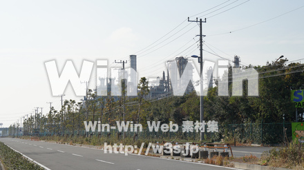 日中の工場の写真素材 W-008451