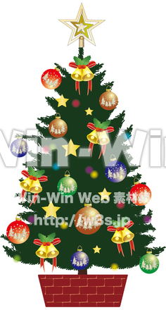 クリスマスツリーのCG・イラスト素材 W-008885