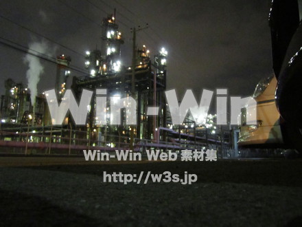 工場夜景の写真素材 W-008314