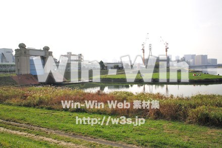 川崎河港水門の写真素材 W-008625