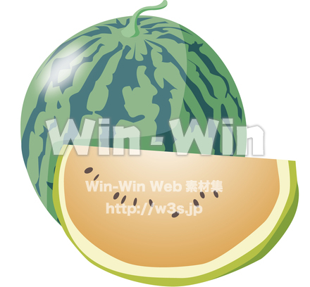すいかのCG・イラスト素材 W-009259