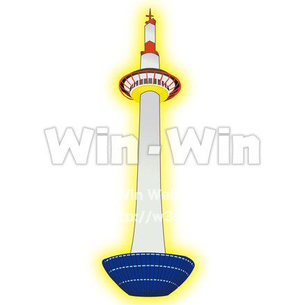 京都タワーのCG・イラスト素材 W-009619