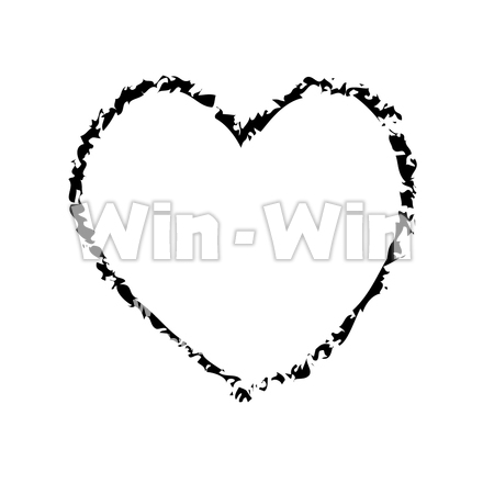 ハート(クレヨン手書き）のCG・イラスト素材 W-009028