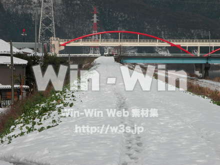 雪道の写真素材 W-009035